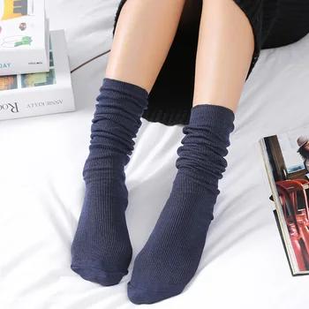 Retro Basic Thin Section Pile Loose Socks Vertical Sen Department 
Retro Basic Thin Section Pile Loose Socks Vertical Sen Department