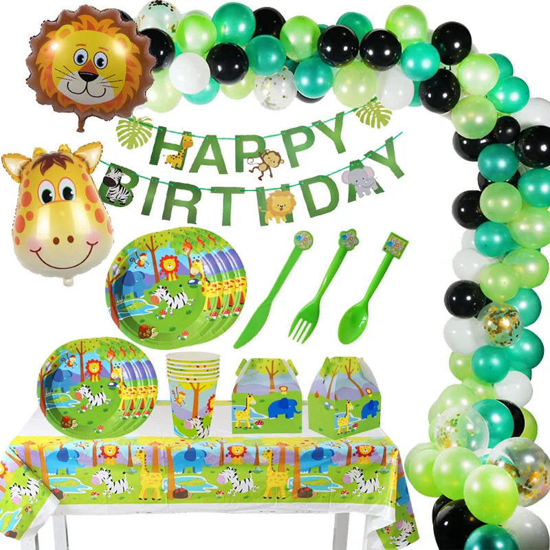 MEIDDING Disposable Tableware Jungle Party Green Decor Safari Animal Birthday Party Supplies Paper Tablecloth Plates Candy Box
MEIDDING Disposable Tableware Jungle Party Green Decor Safari Animal Birthday Party Supplies Paper Tablecloth Plates Candy Box