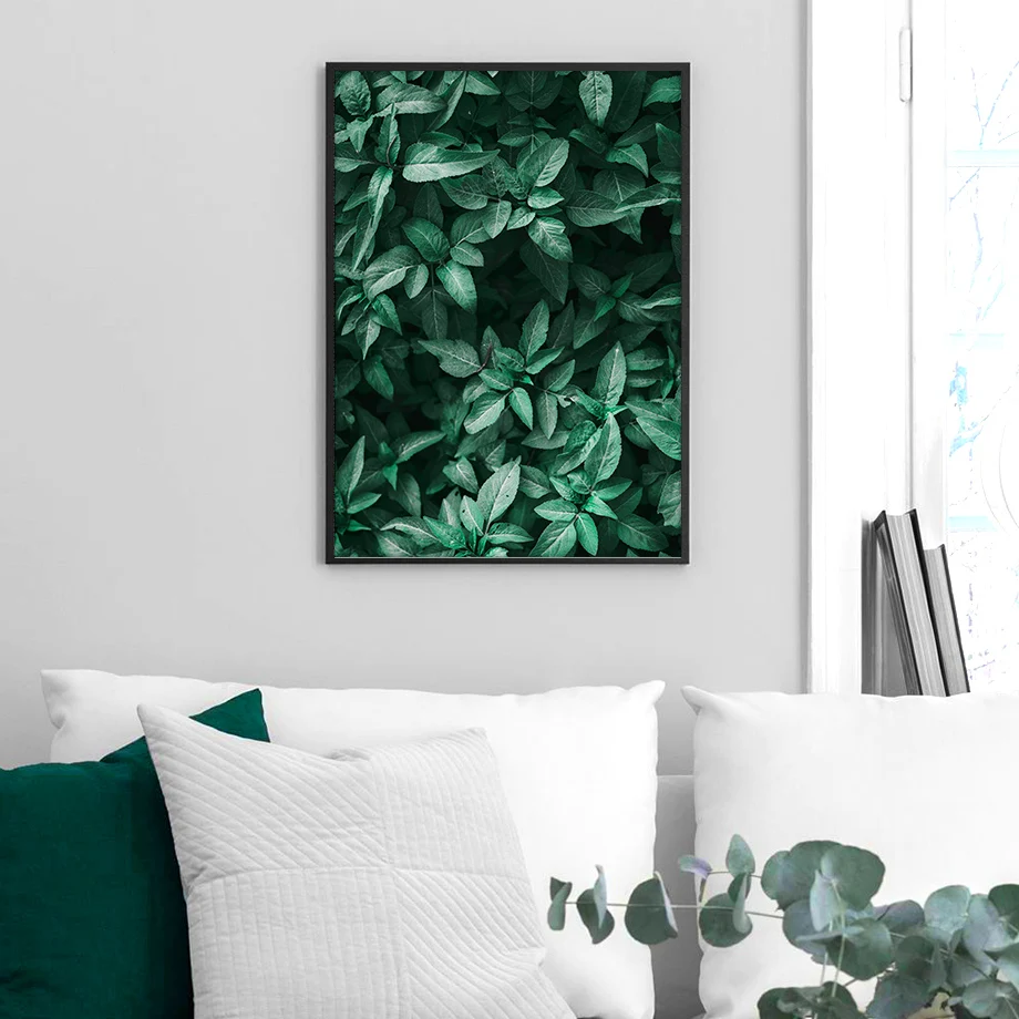 Waliicorners Wall Art Canvas Nordic Posters Green Mountain Monstera Palm Leaf Plant Wall Pictures Home Decor 15 H00b21290fc1c44dda0ef59b5434547b7f