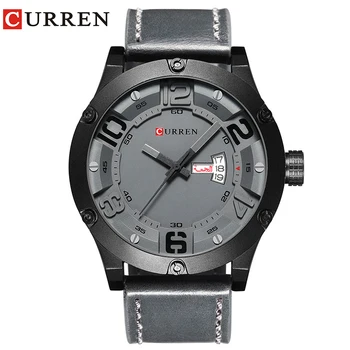 CURREN Men's Watch Modern Style Sports Wrist Watch Week Date Display Leather strap Quartz Male Clock Waterproof Watches 
CURREN Men's Watch Modern Style Sports Wrist Watch Week Date Display Leather strap Quartz Male Clock Waterproof Watches