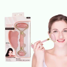 Rose Quartz 2 in 1 Roller Gua Sha Tools Set Natural Jade Scraper Massager Stones for Face Neck Back and Jawline Beauty Care
Rose Quartz 2 in 1 Roller Gua Sha Tools Set Natural Jade Scraper Massager Stones for Face Neck Back and Jawline Beauty Care