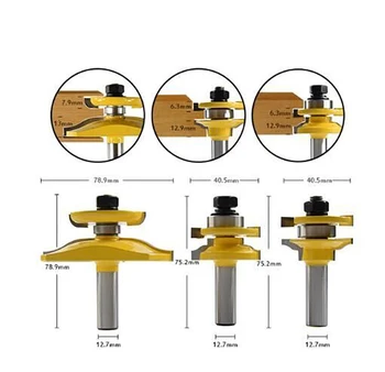 3pcs/set diameter 1/2" shank milling cutter woodworking drill bit tool cutting carbide router kit woodworker accessories
3pcs/set diameter 1/2" shank milling cutter woodworking drill bit tool cutting carbide router kit woodworker accessories
