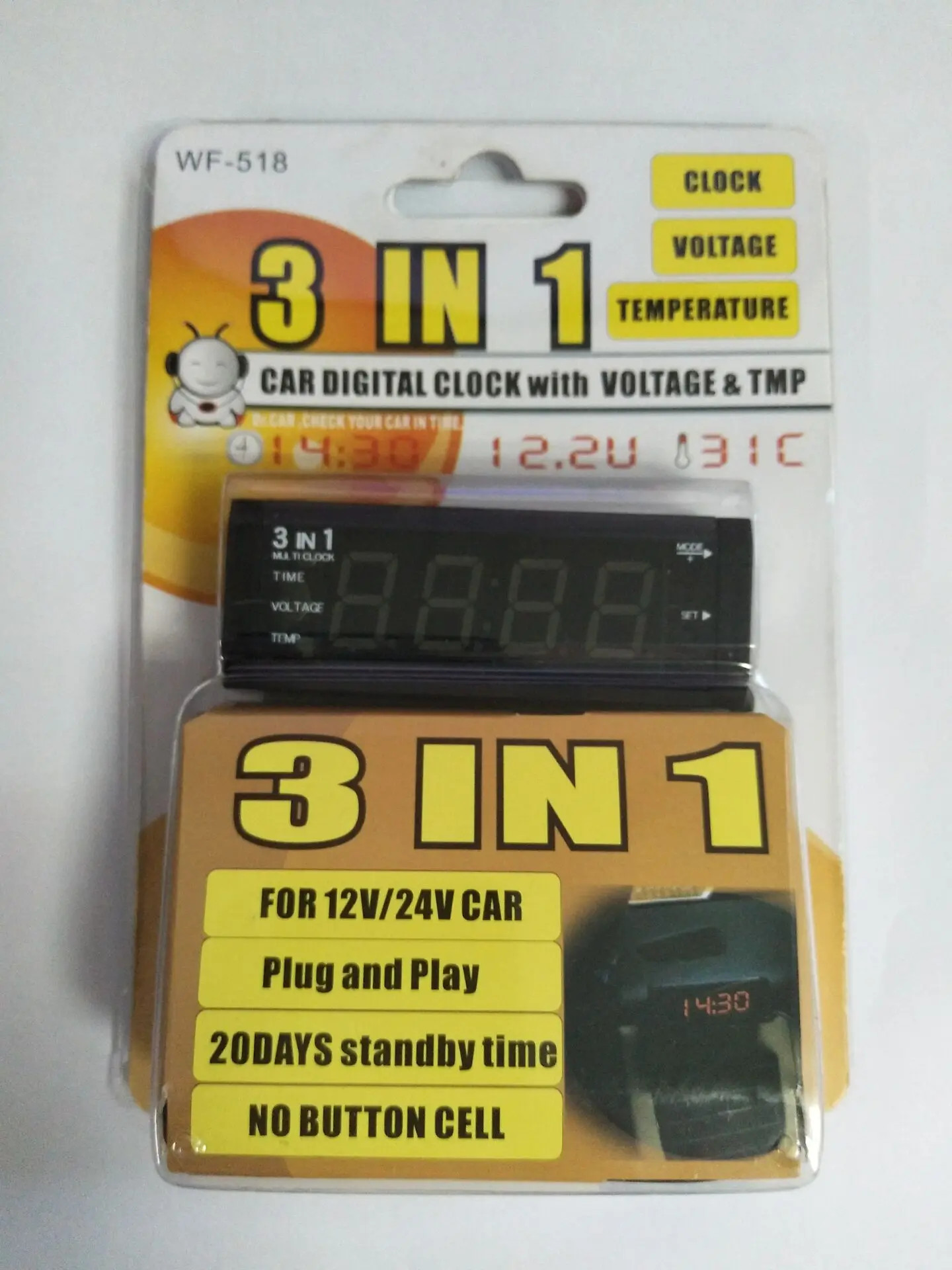 Original Car LED Clock New Style Car Clock Voltmeter Thermometer Three-in-One Clock
Original Car LED Clock New Style Car Clock Voltmeter Thermometer Three-in-One Clock