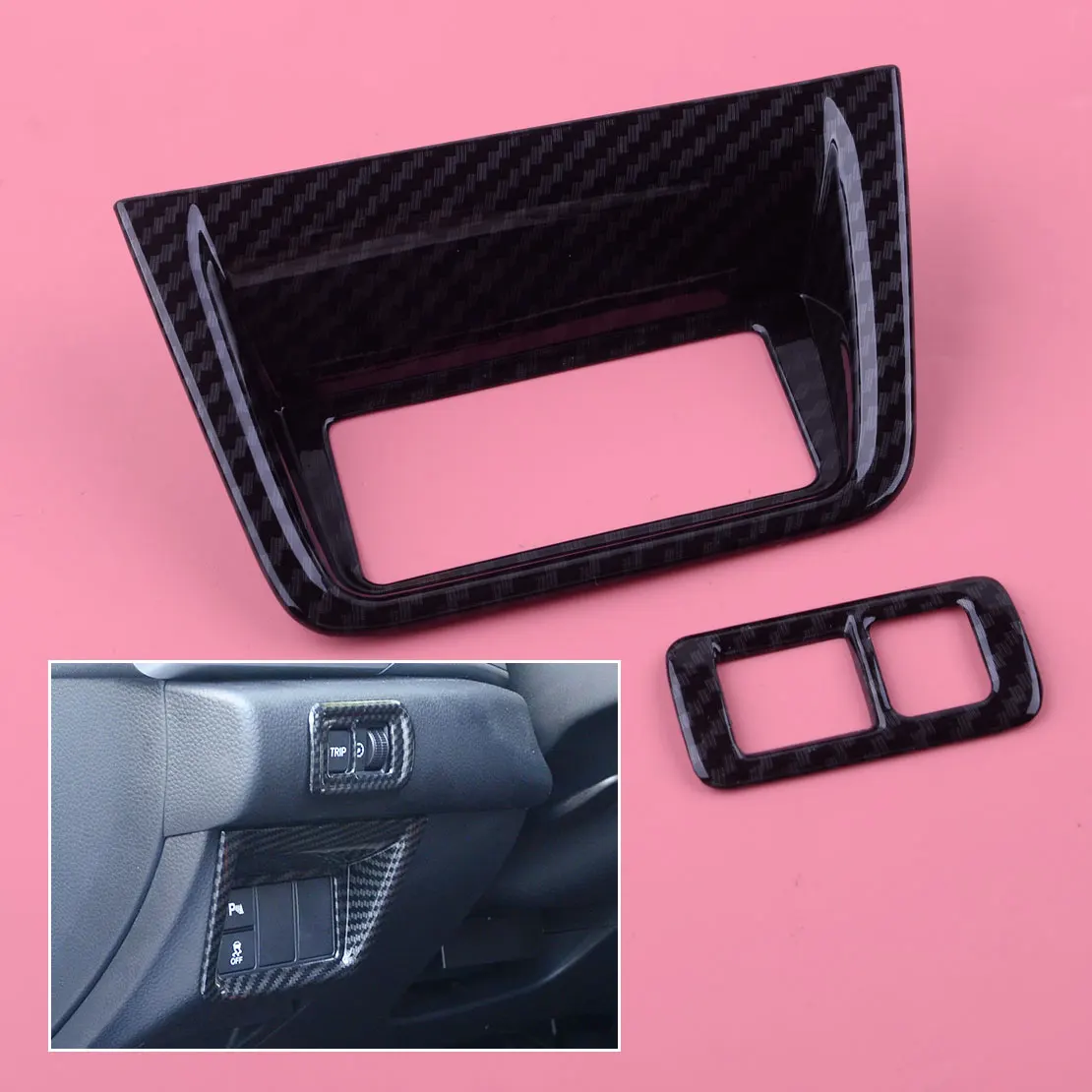 DWCX 2PCS ABS Carbon Fiber Style Car Left Console Function Button Trim Moulding Styling Fit for Honda Accord 2018 2019
DWCX 2PCS ABS Carbon Fiber Style Car Left Console Function Button Trim Moulding Styling Fit for Honda Accord 2018 2019