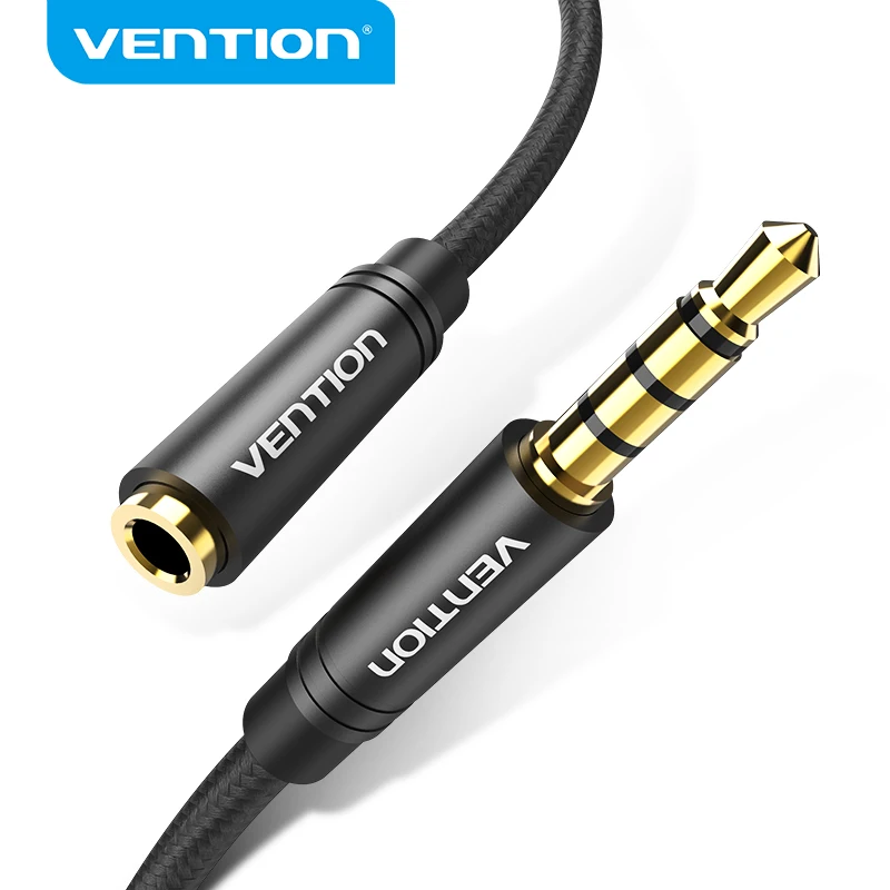 Vention Aux Удлинительный кабель аудио 3 5 мм штекер к женскому кабелю для Huawei P20 Xiaomi