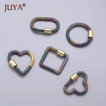 JUYA Jewelry Making Pendants Lock Hook Heart Clasp CZ Spiral Clasps for DIY Luxury Necklace Chain Bracelet Hand Made Accessories
JUYA Jewelry Making Pendants Lock Hook Heart Clasp CZ Spiral Clasps for DIY Luxury Necklace Chain Bracelet Hand Made Accessories