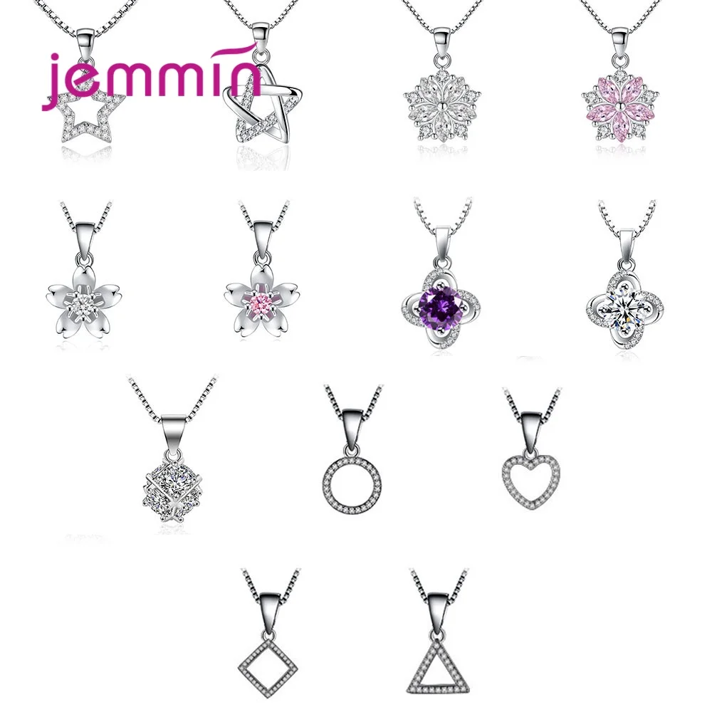 New Arrival 925 Sterling Silver Pendant Necklace For Decoration CZ Crystal Trendy Style Geometric Design Women Party
New Arrival 925 Sterling Silver Pendant Necklace For Decoration CZ Crystal Trendy Style Geometric Design Women Party