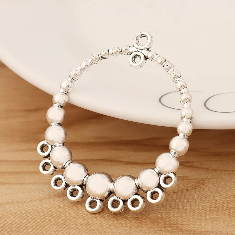 10 Pieces Tibetan Silver Multiple Beads Open Round Multi Strand Connectors Charms Pendants for Earring Jewellery Making 48x39mm
10 Pieces Tibetan Silver Multiple Beads Open Round Multi Strand Connectors Charms Pendants for Earring Jewellery Making 48x39mm