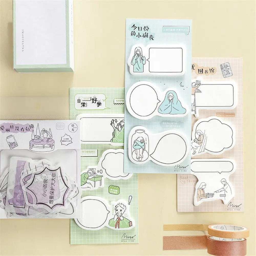 60pcs Cute Cartoon Figure Dialog Box Memo Pads Kawaii Sticky Notes Bookmarks Office Writing Pad Message Card School Stationery
60pcs Cute Cartoon Figure Dialog Box Memo Pads Kawaii Sticky Notes Bookmarks Office Writing Pad Message Card School Stationery