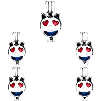 5PCS Openable Cat Head Hearty Eyes Phase Box Necklace locket Aromatherapy Essential Oil Diffusion Pearl Cage Pendant k470
5PCS Openable Cat Head Hearty Eyes Phase Box Necklace locket Aromatherapy Essential Oil Diffusion Pearl Cage Pendant k470