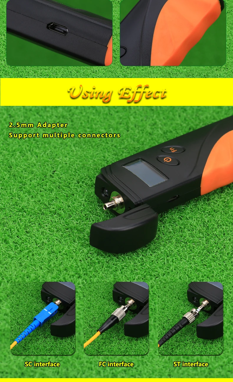FTTH Mini Rechargeable Fiber Cable Tester Optical Power Meter -50 to 20dBm/-70 to 3dBm Clamshell FTTH Tool High Precision