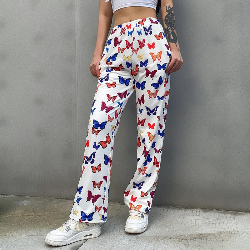 Women's Butterfly Printed Pants Cotton Casual Trousers Summer 2020 Stretch High Waist Streetwear Jogger Pencil Pants Pocket
Women's Butterfly Printed Pants Cotton Casual Trousers Summer 2020 Stretch High Waist Streetwear Jogger Pencil Pants Pocket