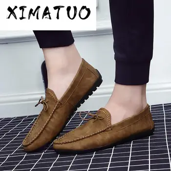 Classic Spring/Autumn 2020 Men Casual Shoes Men Loafers Fashion Sneakers Leather Breathable Slip-on Driving Shoes Brand Design 
Classic Spring/Autumn 2020 Men Casual Shoes Men Loafers Fashion Sneakers Leather Breathable Slip-on Driving Shoes Brand Design