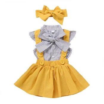 Kids Clothes Baby Girls Clothing Sets Summer Flying Sleeve Dot Top+Strap Skirt+Headband 3-piece Princess Suit 1-6#1
Kids Clothes Baby Girls Clothing Sets Summer Flying Sleeve Dot Top+Strap Skirt+Headband 3-piece Princess Suit 1-6#1