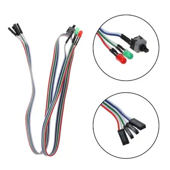 5Pcs Case Desktop ATX Power On Reset Switch Cable With HDD LED Light For PC Computer
5Pcs Case Desktop ATX Power On Reset Switch Cable With HDD LED Light For PC Computer