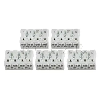 BQLZR 5pcs White 450V Wire Quick Connector Spring Wire Connector 4P with Hook 
BQLZR 5pcs White 450V Wire Quick Connector Spring Wire Connector 4P with Hook