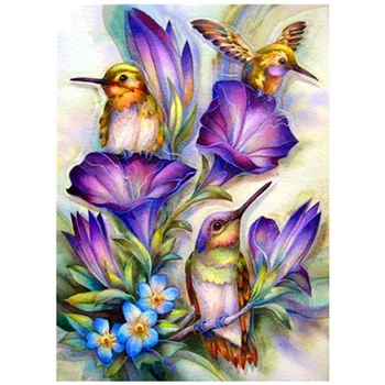 DIY Flower Diamond Painting Full of Crystals Hummingbird Flower 
DIY Flower Diamond Painting Full of Crystals Hummingbird Flower