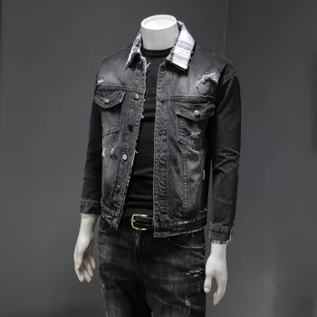 Men's loose denim jacket denim ripped jacket loose jacket men
Men's loose denim jacket denim ripped jacket loose jacket men