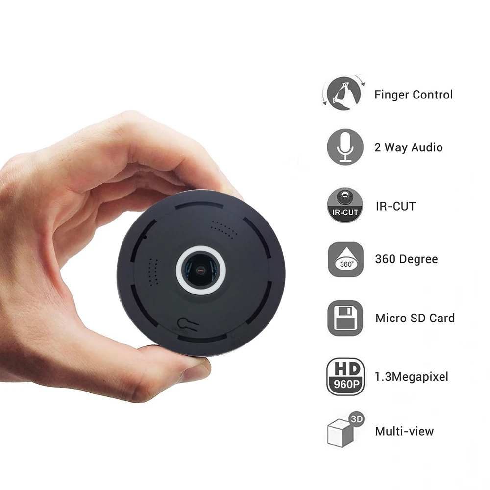 Mini Wifi IP Camera 1080P 360 Degree Camera IP Fisheye Panoramic 2MP WIFI PTZ IP Cam Wireless Video Surveillance Camera
Mini Wifi IP Camera 1080P 360 Degree Camera IP Fisheye Panoramic 2MP WIFI PTZ IP Cam Wireless Video Surveillance Camera