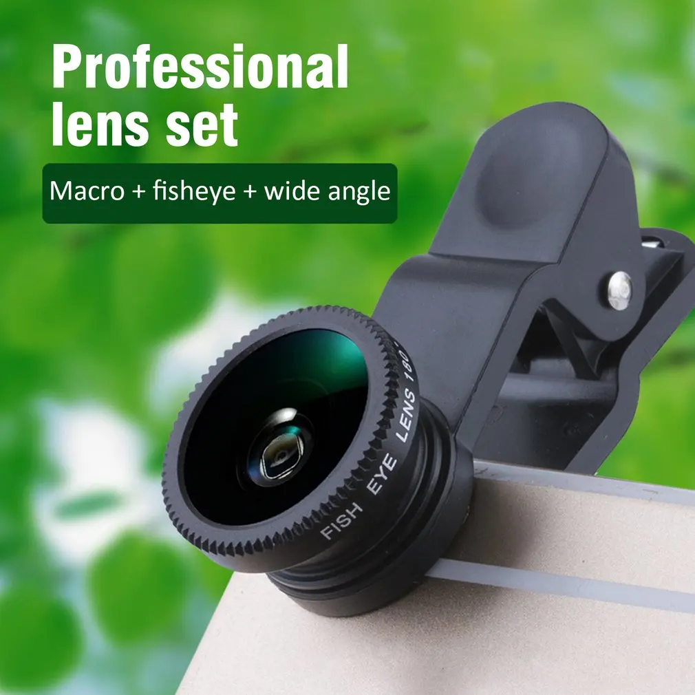 3 in 1 Fish Eye+Wide Angle+Macro Clip On Camera Lens Set for Mobile Phone Tablet Phone Camera Accessories
3 in 1 Fish Eye+Wide Angle+Macro Clip On Camera Lens Set for Mobile Phone Tablet Phone Camera Accessories