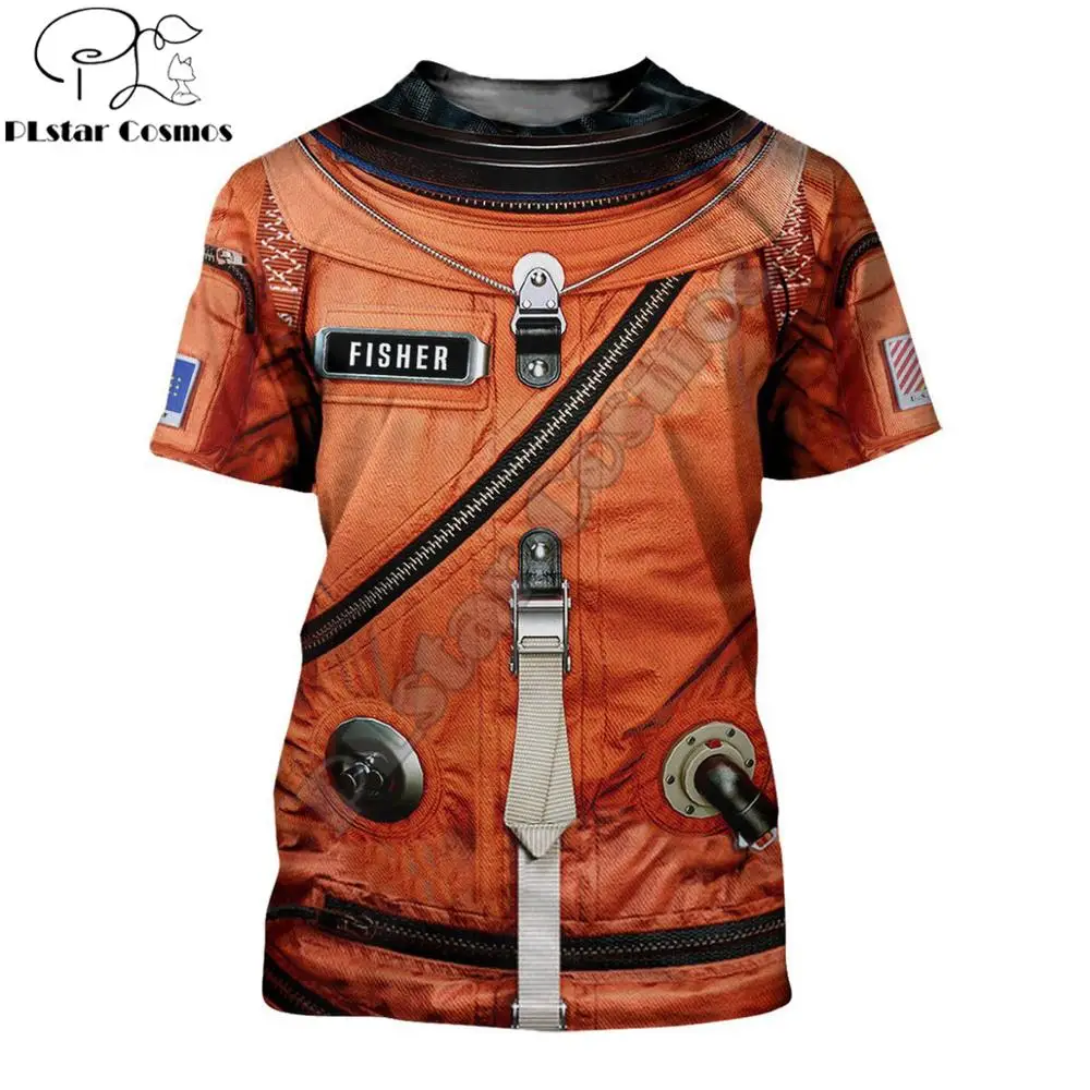 2020 летняя модная мужская футболка космический костюм с 3D принтом Harajuku футболки