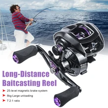 New Baitcasting Reel 8KG Drag 12+1BB 7.2:1 Ratio Metal Spool Magnetic Brake System Bass Fishing Reel Saltwater Fishing Accessory
New Baitcasting Reel 8KG Drag 12+1BB 7.2:1 Ratio Metal Spool Magnetic Brake System Bass Fishing Reel Saltwater Fishing Accessory