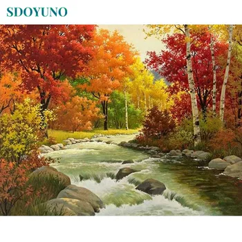 SDOYUNO 60X75cm Oil Painting By Numbers Autumn creek Room Decoration Frameless Digital Canvas Painting DIY pictures by numbers
SDOYUNO 60X75cm Oil Painting By Numbers Autumn creek Room Decoration Frameless Digital Canvas Painting DIY pictures by numbers