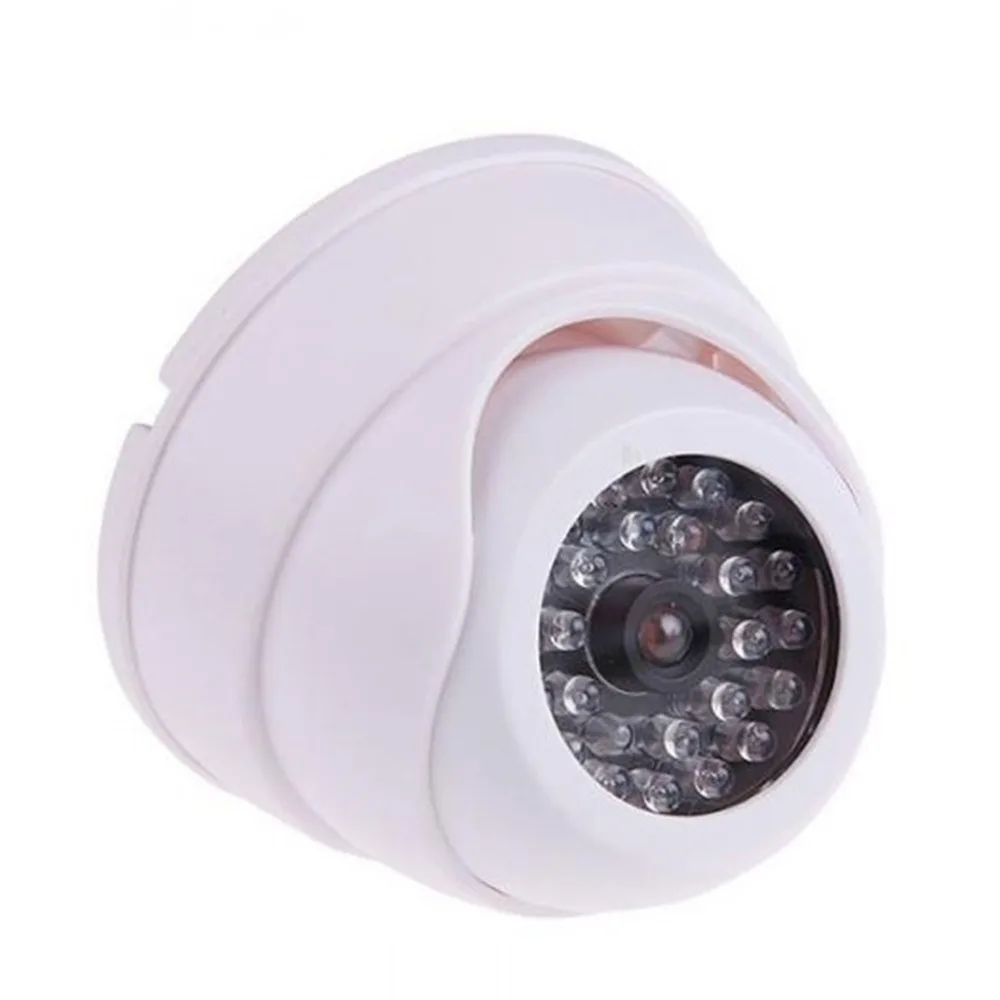 Фото Virtual Surveillance Mini Camera Security Dome Flashing LED Lights Fake Indoor Outdoor White CCTV | Безопасность и защита