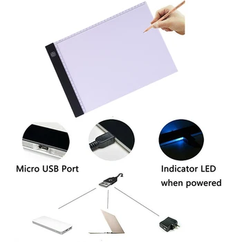 Digital Graphic Tablet A4 LED Artist Thin Art Stencil Drawing Board Light Box Tracing Writing Portable Electronic Tablet Pad
Digital Graphic Tablet A4 LED Artist Thin Art Stencil Drawing Board Light Box Tracing Writing Portable Electronic Tablet Pad