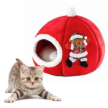Christmas Red Tent Cat Litter Plush Pet Sleeping Bed Warm Winter Cat Nest Mat Washable Kennel Lovely Dog Bed Cushion 
Christmas Red Tent Cat Litter Plush Pet Sleeping Bed Warm Winter Cat Nest Mat Washable Kennel Lovely Dog Bed Cushion