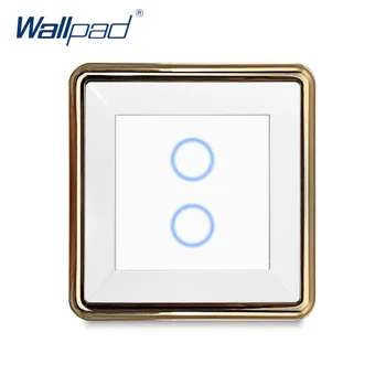 New Arrival Wallpad 2 Gang 1 Way 2 Way Touch Switch Wall Light Switch PC Panel Gold Edge
New Arrival Wallpad 2 Gang 1 Way 2 Way Touch Switch Wall Light Switch PC Panel Gold Edge