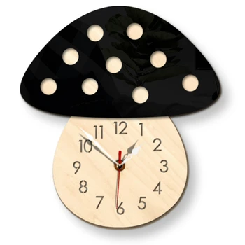 Mushroom Clock Nordic Style Mushroom Wall Clock Home Living Room Silent Wooden Clock
Mushroom Clock Nordic Style Mushroom Wall Clock Home Living Room Silent Wooden Clock