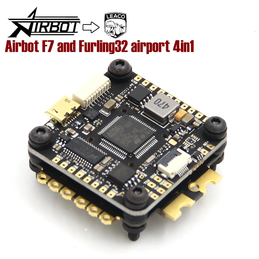 AIRBOT F7 Контроллер полета + Furling32 аэропорта 4 в 1 4x50A F3 32bit ESC для квадрокоптера дрона