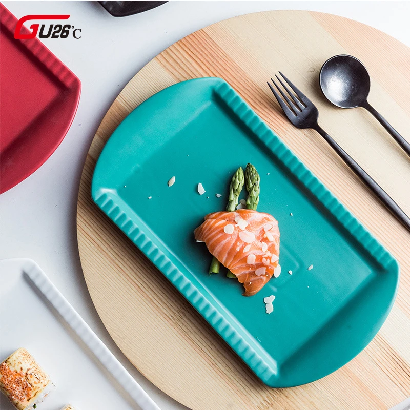 12 Inch Nordic Solid Color Dinner Plate Ceramic Sushi Cake Plate Fish Dishes Rectangle Household Dinnerware Ceramica Plates
12 Inch Nordic Solid Color Dinner Plate Ceramic Sushi Cake Plate Fish Dishes Rectangle Household Dinnerware Ceramica Plates