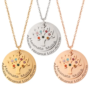 Personalized Family Tree Family Name Custon Pendant Necklaces Stainless Steel Rhinestone Necklaces Choker Jewelry For Women 
Personalized Family Tree Family Name Custon Pendant Necklaces Stainless Steel Rhinestone Necklaces Choker Jewelry For Women