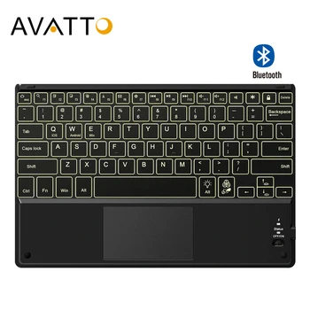 AVATTO MT08 Ultra-thin 7 Color LED Tablet Keyboard with Touchpad, Backllit Bluetooth Keyboard for Android Mac OS Windows Tablet
AVATTO MT08 Ultra-thin 7 Color LED Tablet Keyboard with Touchpad, Backllit Bluetooth Keyboard for Android Mac OS Windows Tablet