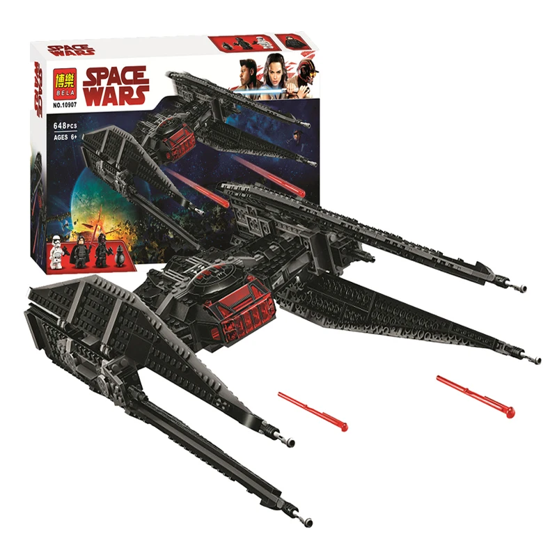 Star Wars Kylo Ren's TIE Fighter Building Blocks with Figures Compatible Starwars 75179 DIY Bricks Toys for Christmas Gift
Star Wars Kylo Ren's TIE Fighter Building Blocks with Figures Compatible Starwars 75179 DIY Bricks Toys for Christmas Gift