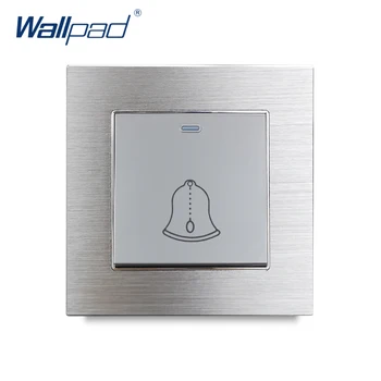 Doorbell Switches Momentrary contact Wallpad Wall Light Switch Silver Metal Panel Push Reset Rocker Switches Interrupteur
Doorbell Switches Momentrary contact Wallpad Wall Light Switch Silver Metal Panel Push Reset Rocker Switches Interrupteur