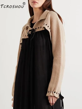 Contrasting color drawstring tie lapel short hedging knit sweater small waistcoat ladies autumn new style personality all-match
Contrasting color drawstring tie lapel short hedging knit sweater small waistcoat ladies autumn new style personality all-match