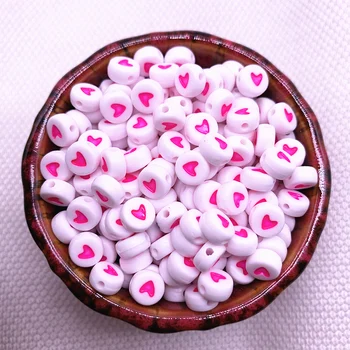 New 100pcs 7x4mm Spaced Acrylic Round Beads Love Heart Shape Beads for Jewelry Making DIY Charms Handmade Bracelet #12
New 100pcs 7x4mm Spaced Acrylic Round Beads Love Heart Shape Beads for Jewelry Making DIY Charms Handmade Bracelet #12
