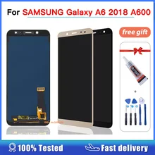 Ensemble écran tactile LCD, 100% pouces, pour SAMSUNG Galaxy A6 5.6 A600 A600F A600FN 2018/DS, SM-A600FN testé=