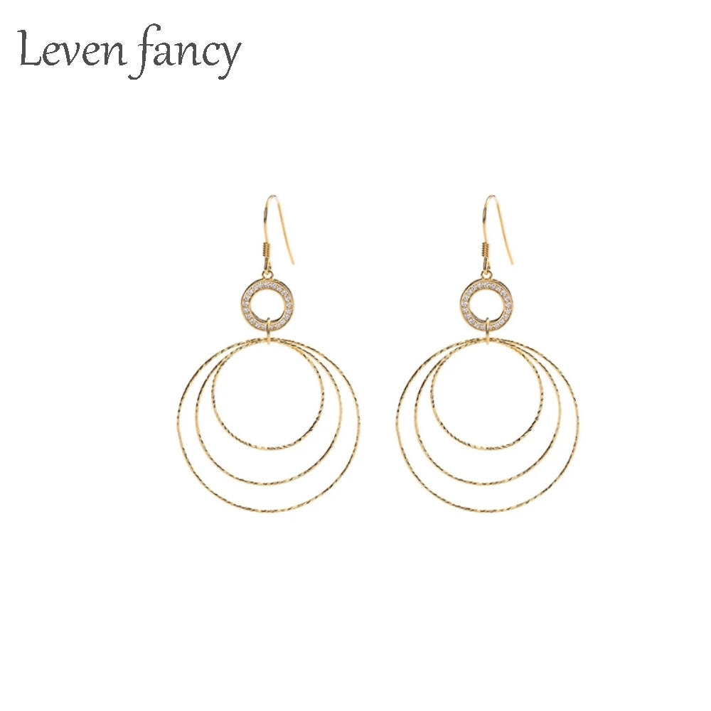 925 Sterling Silver Europe Exaggerated Earrings Circle Geometry Earrings with Zircon Three Circles Drop Earring Everyday Jewelry
925 Sterling Silver Europe Exaggerated Earrings Circle Geometry Earrings with Zircon Three Circles Drop Earring Everyday Jewelry
