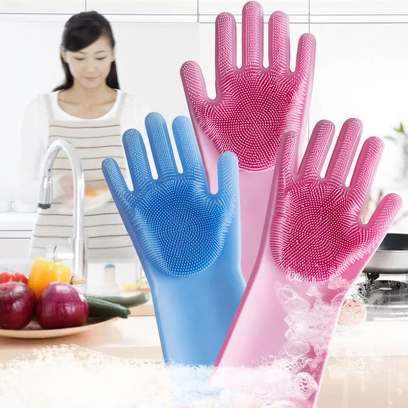 Magic Multifunction Silicone Dishwashing Scrubber Dish Washing Sponge Rubber Scrub Gloves Kitchen Cleaning 2PCS
Magic Multifunction Silicone Dishwashing Scrubber Dish Washing Sponge Rubber Scrub Gloves Kitchen Cleaning 2PCS
