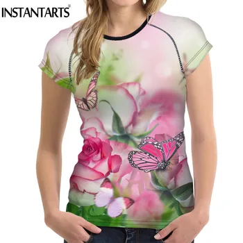 INSTANTARTS Women Summer Pink Blue Orange Clothing Trend Butterfly 3D Print T shirt Casual Short Sleeve O-Neck Tops Tee
INSTANTARTS Women Summer Pink Blue Orange Clothing Trend Butterfly 3D Print T shirt Casual Short Sleeve O-Neck Tops Tee