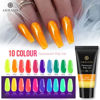 SAVILAND Poly Nail Gel Rainbow Fluorescence Nails Neon Jelly Gel Crystal Gel Manicure Finger Extension Slice Brush Nails
SAVILAND Poly Nail Gel Rainbow Fluorescence Nails Neon Jelly Gel Crystal Gel Manicure Finger Extension Slice Brush Nails