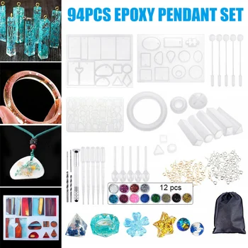 Handmade Crystal Glue Mold Set 94 Pcs DIY Silicone Mold Jewelry Pendant Mold MSU88 
Handmade Crystal Glue Mold Set 94 Pcs DIY Silicone Mold Jewelry Pendant Mold MSU88