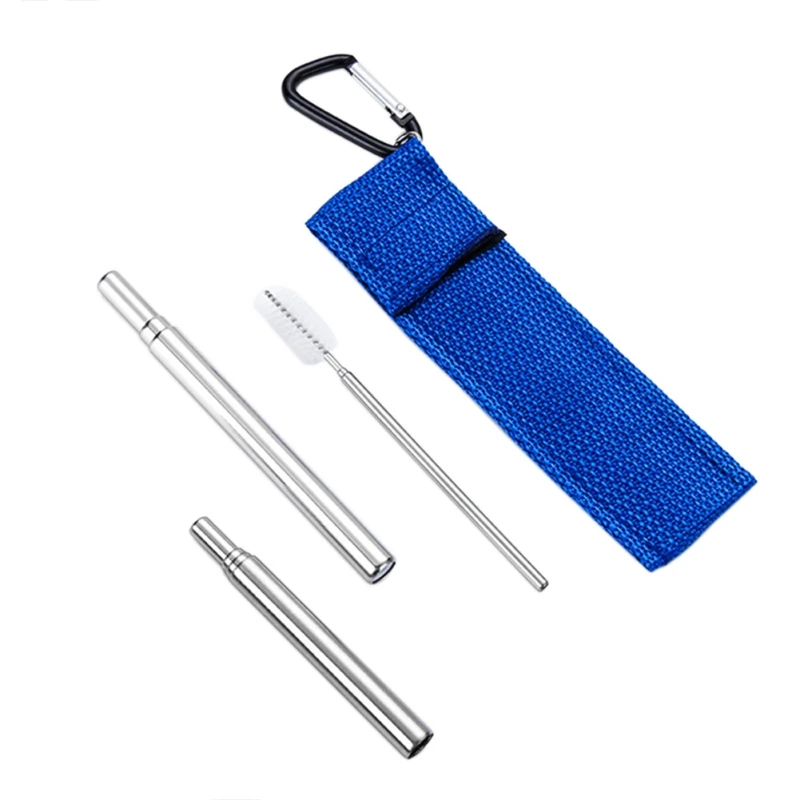 Metal Drinking Straw Reusable Folding Drinking Straw Tube Set with Bag and Cleaning Brush for Kids Adult
Metal Drinking Straw Reusable Folding Drinking Straw Tube Set with Bag and Cleaning Brush for Kids Adult