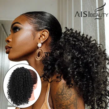 AISIBEAUTY Afro Puff Ponytail Kinky Curly Hair Extension Drawstring Afro American Short Wrap Chignon Synthetic Clip in Hairpiece
AISIBEAUTY Afro Puff Ponytail Kinky Curly Hair Extension Drawstring Afro American Short Wrap Chignon Synthetic Clip in Hairpiece