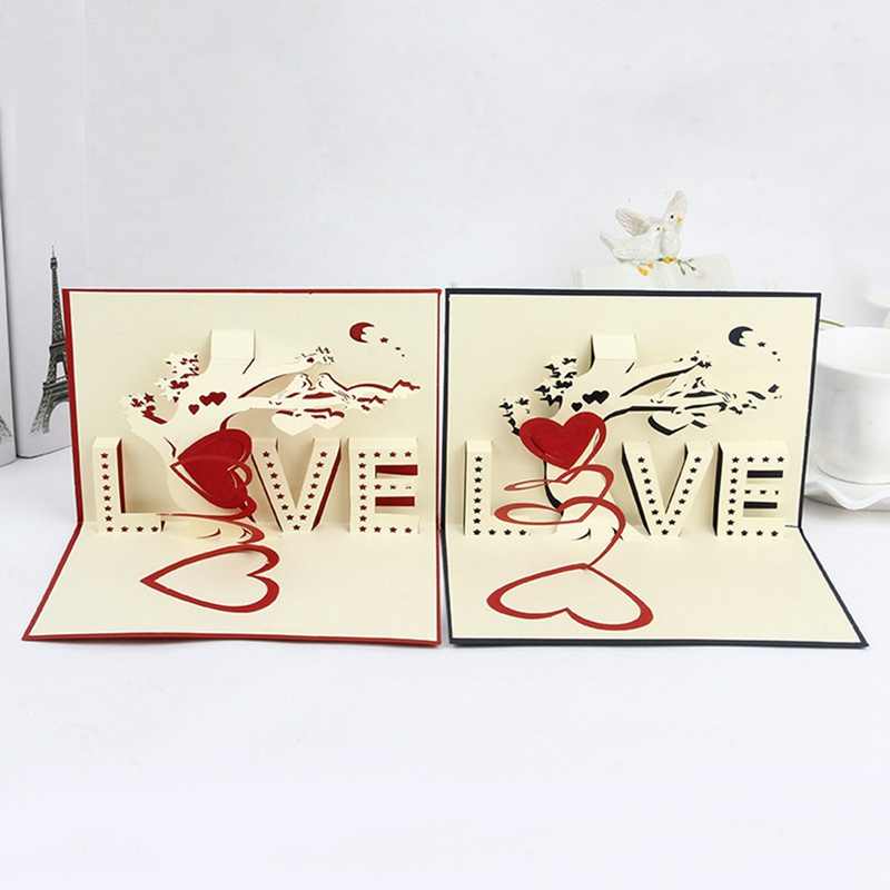 greeting cards valentines day gift postcard with envelope