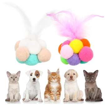 Interactive Pet Toy Funny Training Dog Craft Cats Toy Roll Ball Bell Sound Colorful Balls Cat Scratching Feather Toys
Interactive Pet Toy Funny Training Dog Craft Cats Toy Roll Ball Bell Sound Colorful Balls Cat Scratching Feather Toys